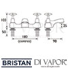Bristan Head Bath Filler Dimensions